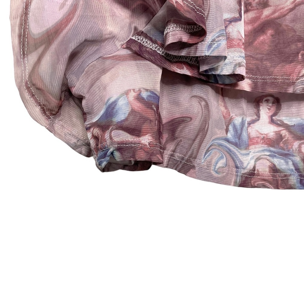 Urban Outfitters Rosie Mesh Romper Renaissance Print NWT - Picture 7 of 15